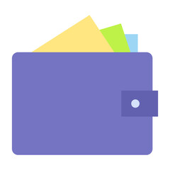 Wallet Flat Multicolor Icon