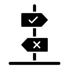 Career Path Glyph Icon