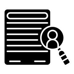 Employee Search Glyph Icon