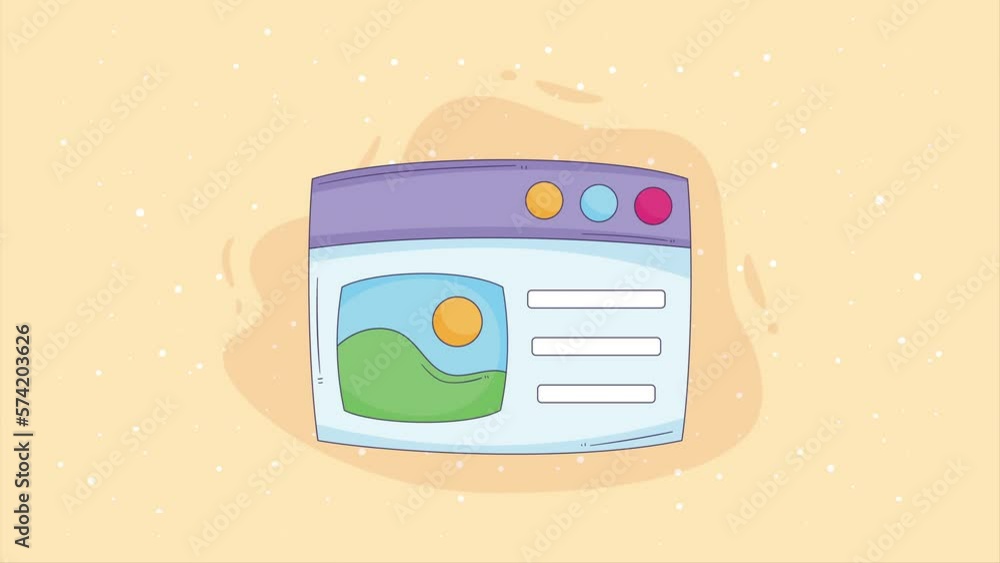 Poster webpage template with picture animation