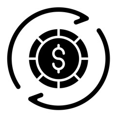 Retained Earnings Glyph Icon