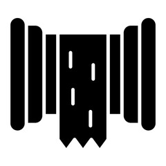 Plumber Tape Glyph Icon