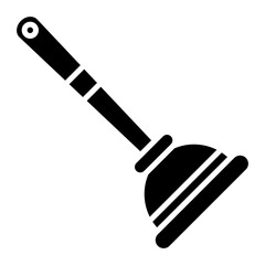 Toilet Plunger Glyph Icon
