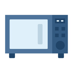 Microwave Oven Flat Multicolor Icon