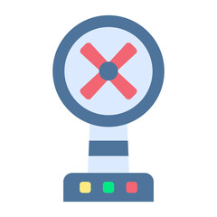 Stand Fan Flat Multicolor Icon