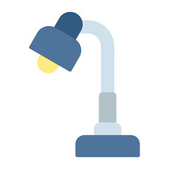 Table Lamp Flat Multicolor Icon