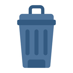 Trash Can Flat Multicolor Icon