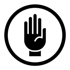 Fototapeta premium Objections Glyph Icon