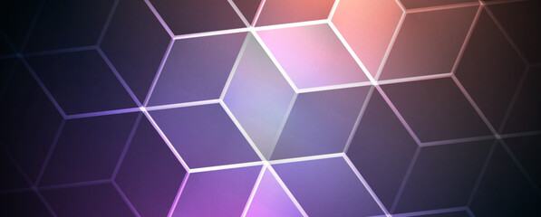 Obraz na płótnie Canvas Abstract hexagon background. Technology poligonal design. Digital futuristic minimalism