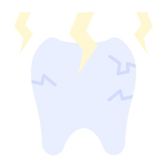 Toothache Flat Multicolor Icon