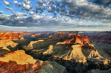 View of  Grand Canyon with clouds in the morning