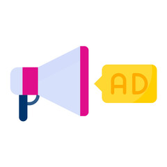 Advertisement Flat Multicolor Icon