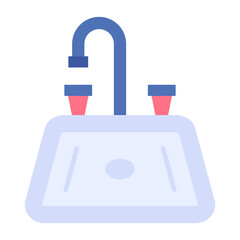 Sink Flat Multicolor Icon