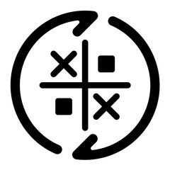 Obraz premium Adaptable Tactics Glyph Icon