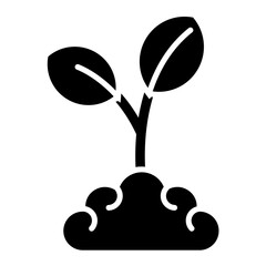 Material Grown Glyph Icon