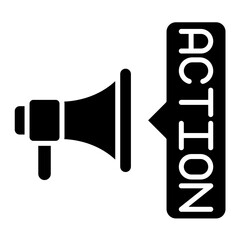 Call To Action Glyph Icon