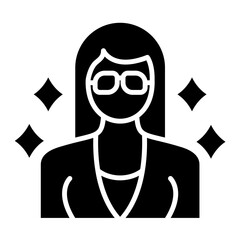 Female Celebrity Glyph Icon