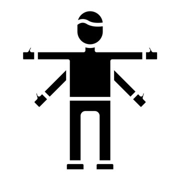 Virtuvian Man Glyph Icon