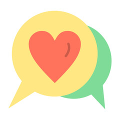 Wedding Chat Flat Multicolor Icon