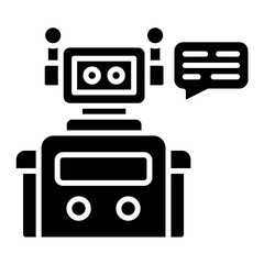 Chatbot Glyph Icon