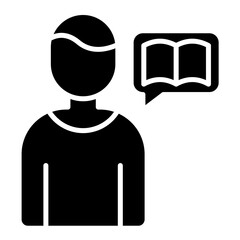 Storytelling Glyph Icon