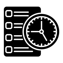 Time Management Glyph Icon