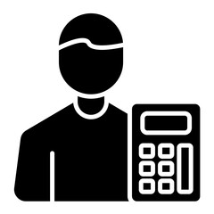 Accountant Glyph Icon