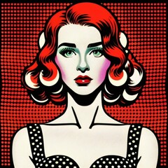 Pop art redhead