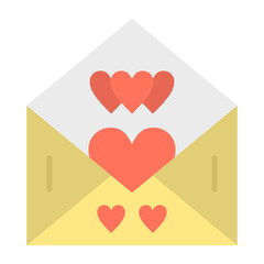 Love Letter Flat Multicolor Icon