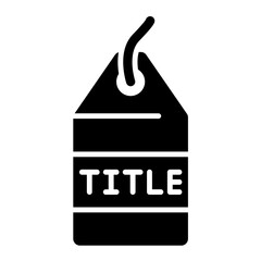 Title Tag Glyph Icon