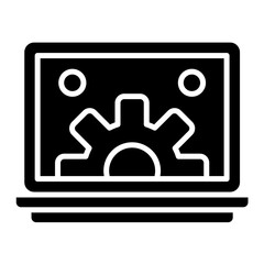 Content Management System Glyph Icon