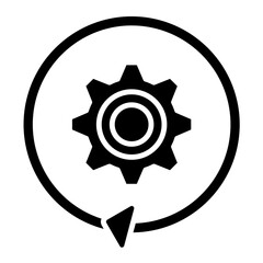 Stages Processing Glyph Icon