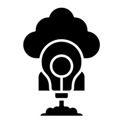 Brainstorm Glyph Icon