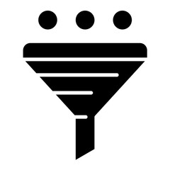 Data Filtering System Glyph Icon