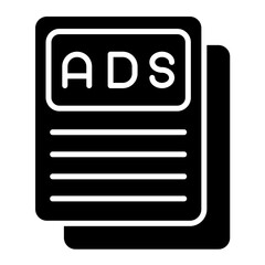 Print Advertisements Glyph Icon