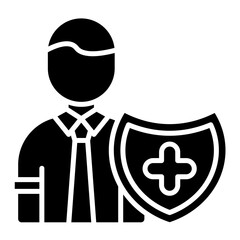 Obraz premium Health Safety Glyph Icon