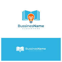 Book Bulb logo vector template. Creative Bulb logo design concepts