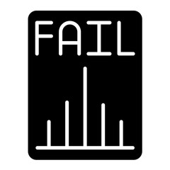 Business Fail Glyph Icon