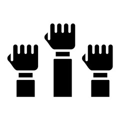 Obraz premium Protest Glyph Icon