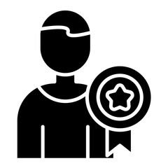 Obraz premium Winner Glyph Icon