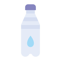 Water Bottle Flat Multicolor Icon