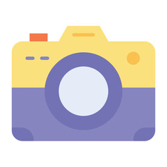 Camera Flat Multicolor Icon
