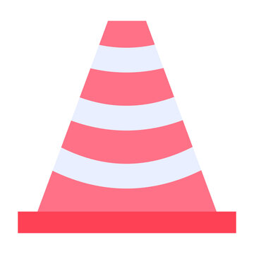 Cone Flat Multicolor Icon