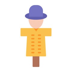 Scarecrow Flat Multicolor Icon