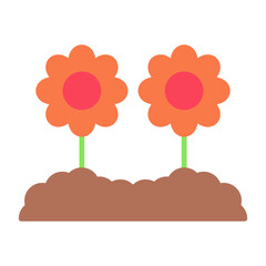 Flower Plantation Flat Multicolor Icon