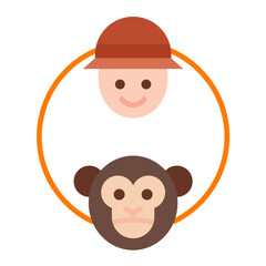 Evolution Flat Multicolor Icon