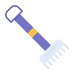 Rake Flat Multicolor Icon