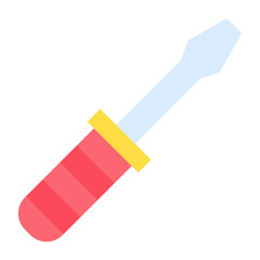 Screwdriver Flat Multicolor Icon