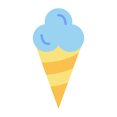 Icecream Cone Flat Multicolor Icon