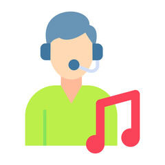 DJ Flat Multicolor Icon